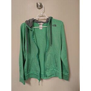 The North Face Green Jacket Size Large Workout Polyester full zip fleece
